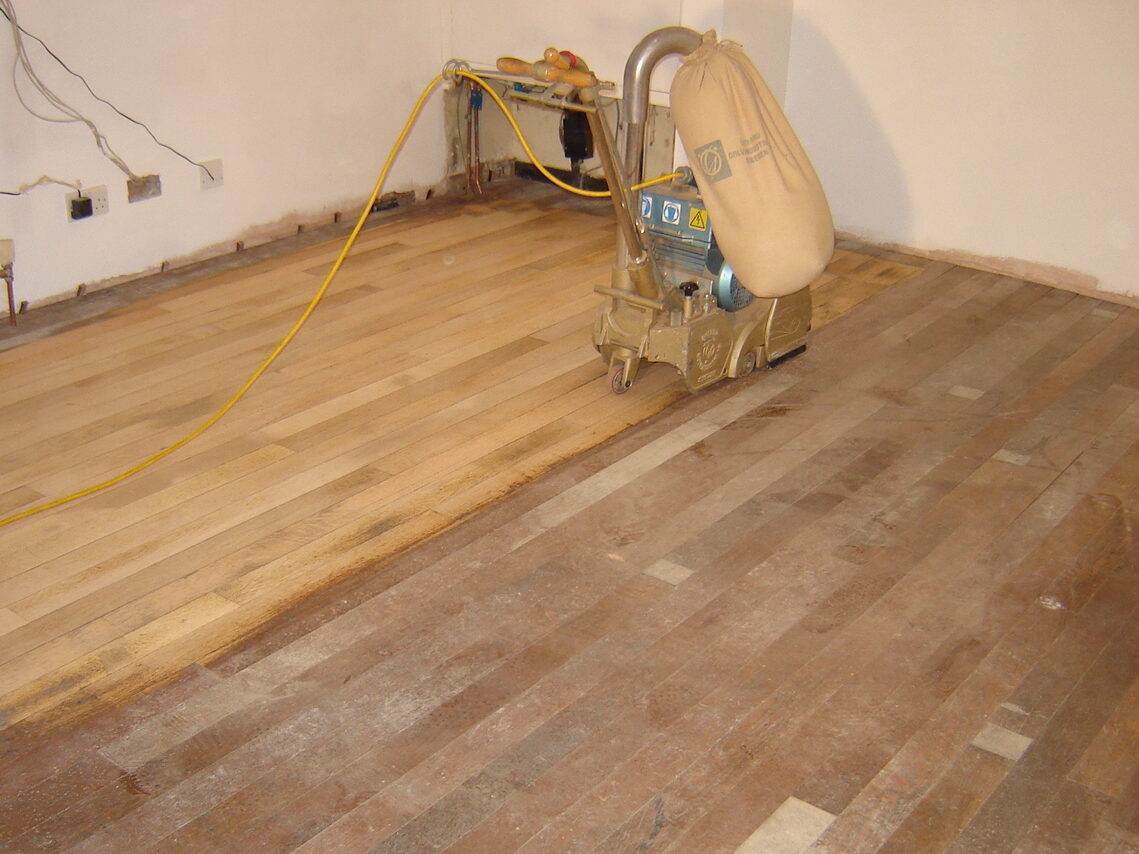 Sanding Floor Planks BSN Flooring Services